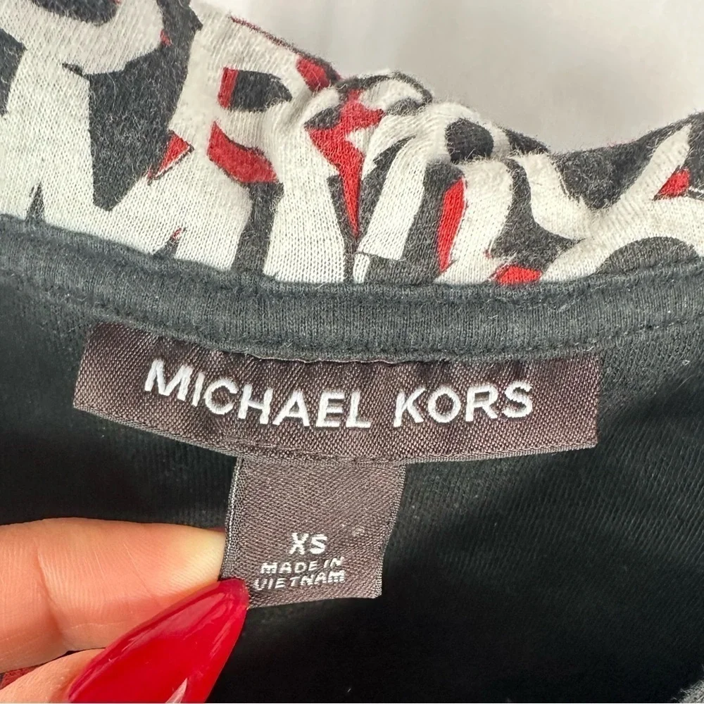 Michael Kors black logo zip up hoodie size XS